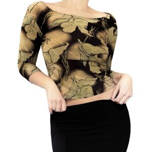 *SOLD* Y2K or ‘90s digital floral patterned top